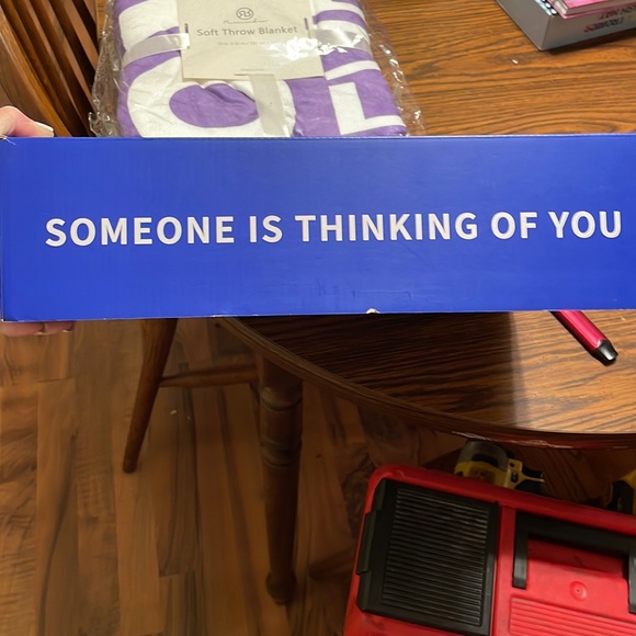 Inspirational box soft throw blacker 50” x 65” eye mask fuzzy socks and card - Picture 2 of 7